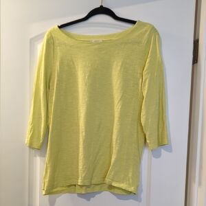 LOFT Light Yellow Long Sleeve Top
